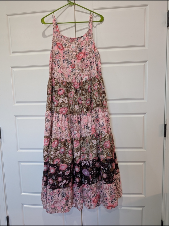 SHEIN Dresses & Skirts - Tiered Floral Maxi Dress | Pink Multi | Size Large | Worn Once